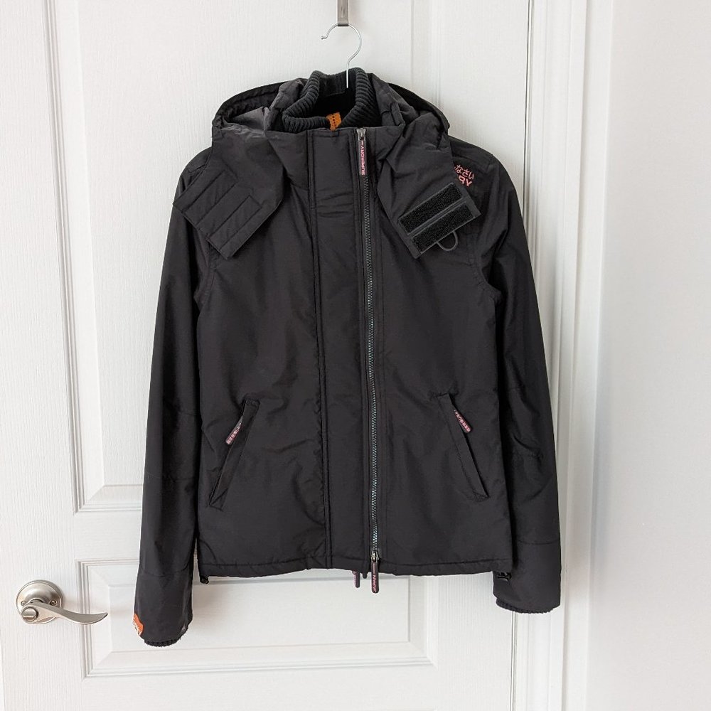 Superdry Windcheater Jacket Dark Grey/Pink Size S